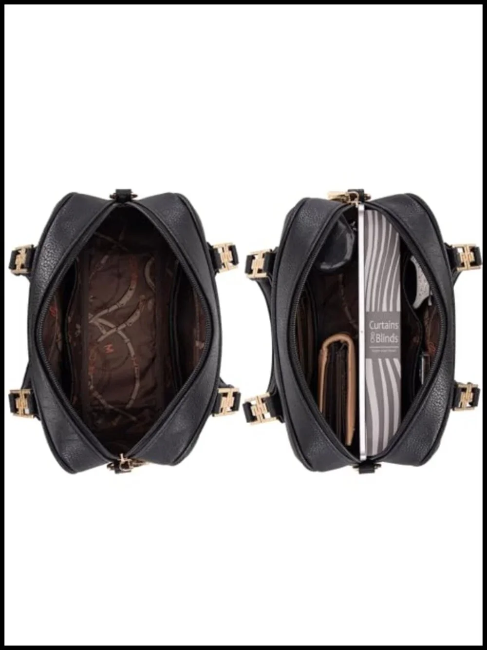Vegan Leather Small Satchel Crossbody Handbag with Tassel & Detachable Strap